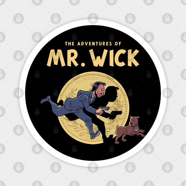 The Adventures Of Mr. Wick Magnet by Three Meat Curry